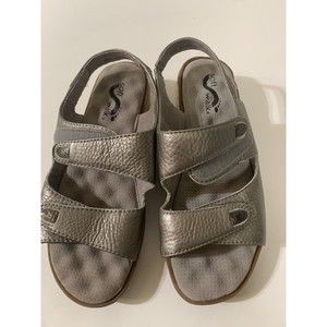 SOFTWALK Womens  Sandals Shoes  Slingback Grey Adjustable Straps Size 6.5 (1230)